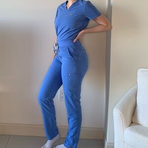 Figs High Waist Scrub Pant🩵